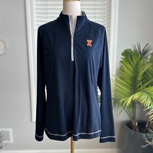 Cutter & Buck University of Illinois ILLINI Lightweight 1/4 Zip Pullover Sz XL